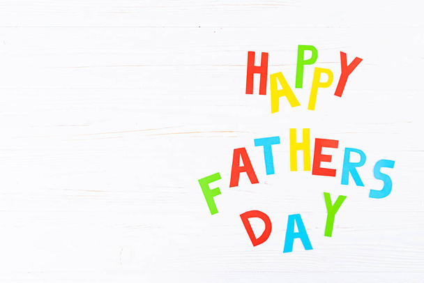 Happy Fathers Day. Colored paper words. - Photo, Image