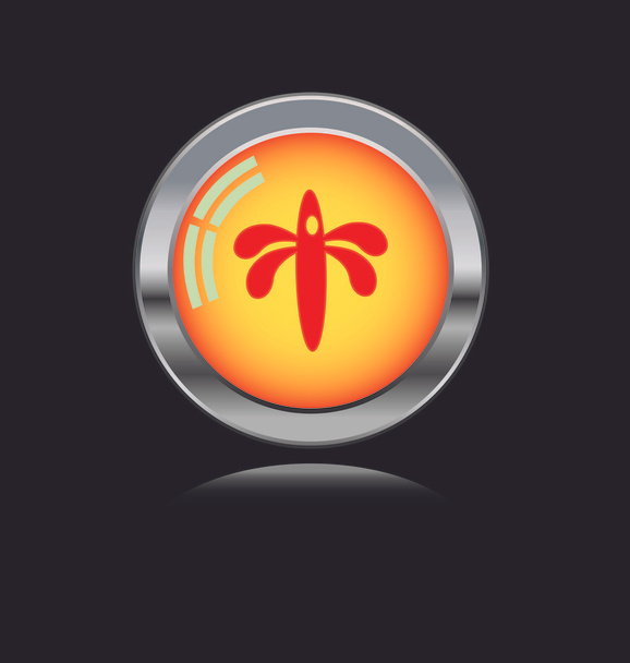 Metal button with Halloween icon - Foto, Bild