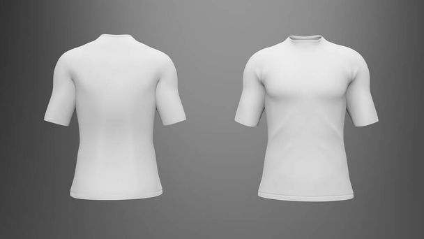 Camisa maqueta de conjunto. Plantilla de camiseta Para branding, renderizado 3D, fondo de color
 - Foto, imagen