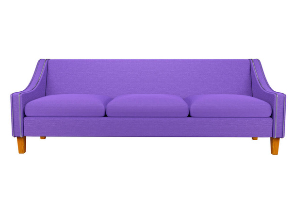 Violet sohva ja tuoli kangas nahka valkoisella taustalla käytettäväksi grafiikka, valokuvien editointi, sohvat, eri värejä, punainen, musta, vihreä ja muut värit. Valkoinen tausta on helppo muokata sisustus - Kuvitus - Valokuva, kuva
