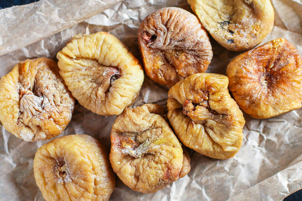 dried figs fruits natural sweet dessert Menu concept serving size. food background top view copy space for text keto or paleo diet organic  - Photo, Image