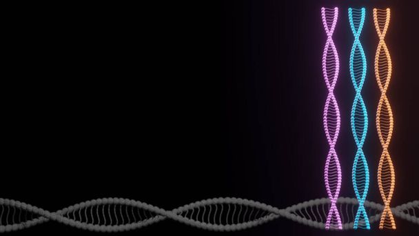 Abstract vector DNA structure. Medical science background 3D - Photo, Image