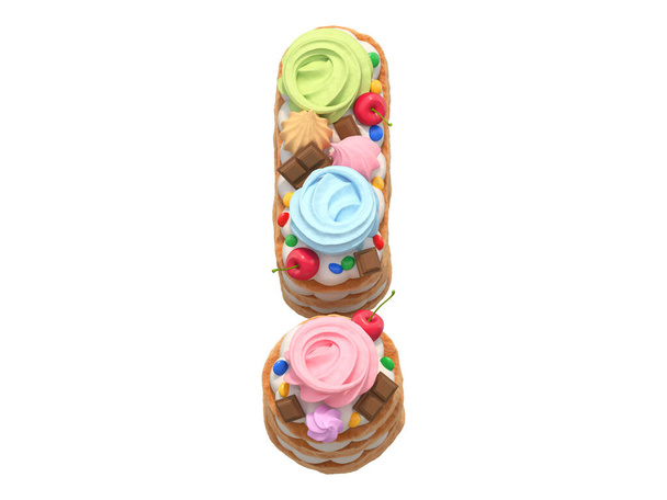 Pastel con coloridos merengues y cerezas de fuente
. - Foto, imagen