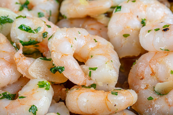 Shrimp casserole. Shrimp stew casserole food. Delicious healthy fresh tasty yummy Shrimp stew. - Foto, Bild