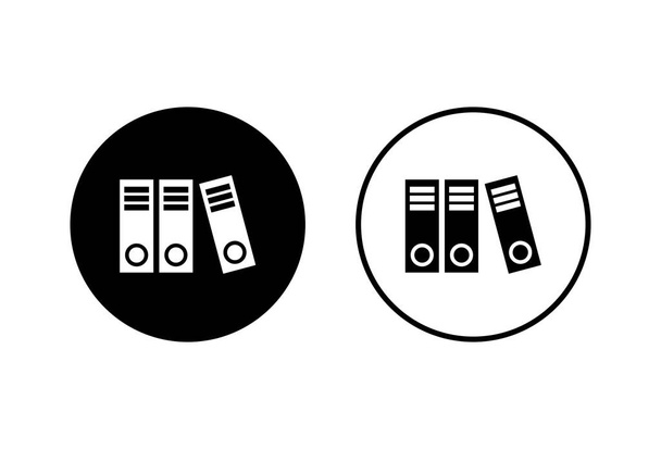 Symbole für Archivordner auf weißem Hintergrund. Bindemittel-Vektor - Vektor, Bild