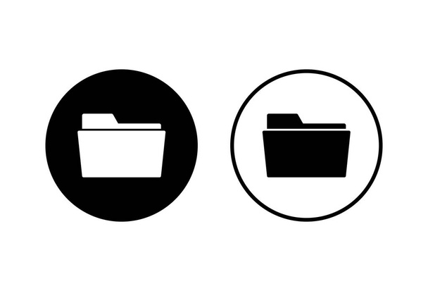 Ícones de pasta definido no fundo branco. Pasta e documentos Ícone. icon archiv
 - Vetor, Imagem