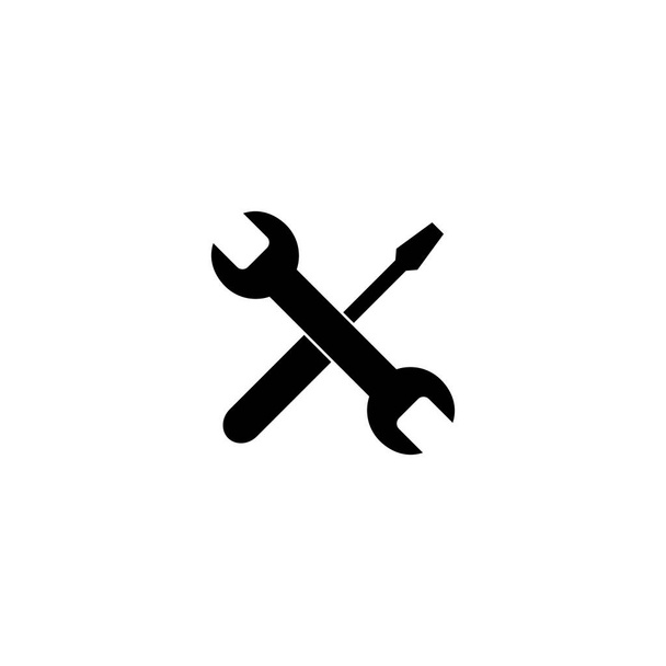 Icono de reparación. Llave y destornillador icono. Configuración icono de vector
 - Vector, imagen
