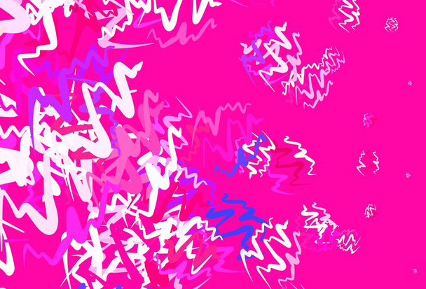 ライトパープル、ピンクのベクトルの背景に曲がった線。グラデーションの抽象的なスタイルで幾何学的なイラスト。デザインのための全く新しいテンプレート. - ベクター画像