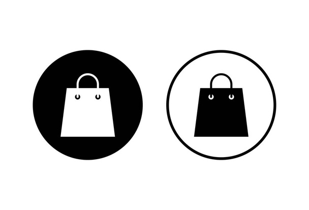Ikony nákupní tašky nastaveny na bílém pozadí. Vektor nákupní tašky ico - Vektor, obrázek