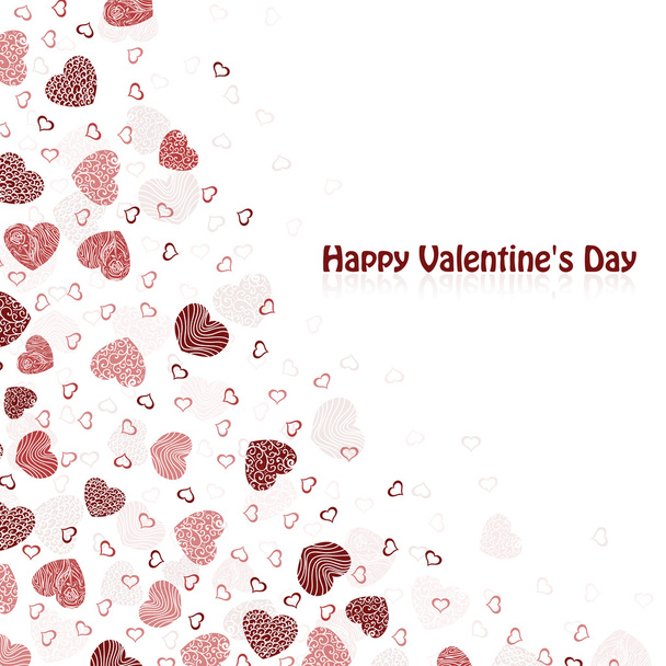 Postcard Happy Valentine's Day - Vector, imagen