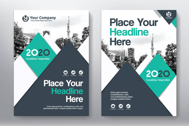 Corporate Book Cover Design Template in A4. Can be adapt to Brochure, Annual Report, Magazine,Poster, Business Presentation, Portfolio, Flyer, Banner, Website. - Vector, Image