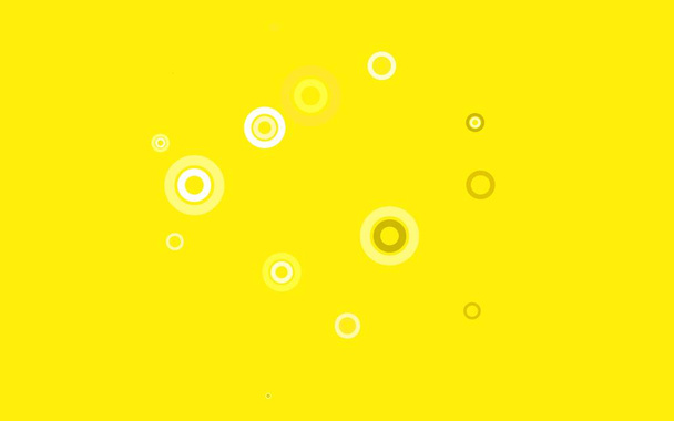 Vert clair, disposition vectorielle jaune avec des formes de cercle. Belle illustration colorée avec des cercles flous dans le style de la nature. Modèle pour les beaux sites Web. - Vecteur, image