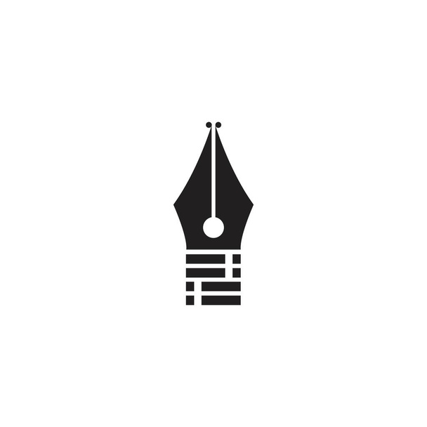 Kalem simgesi şablonu Vektör illüstrasyon tasarımı - Vektör, Görsel