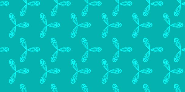Seamless pattern with blue flowers on white background   - Vector, Image