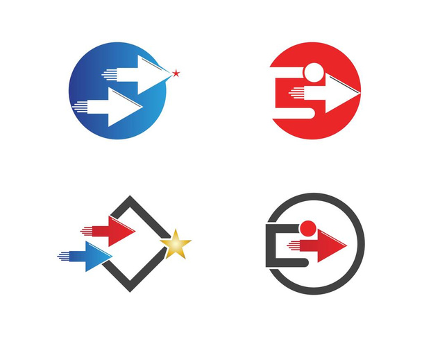 Modèle de logo de flèches d'entreprise - Vecteur, image