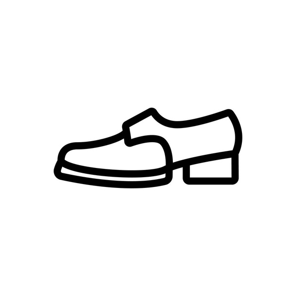 Brogue ayakkabı ikonu vektörü. Akıllı ayakkabı işareti. izole edilmiş sınır sembolü çizimi - Vektör, Görsel