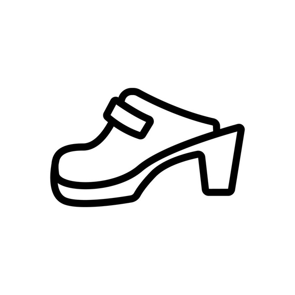 mule shoe icon vector. mule shoe sign. isolated contour symbol illustration - Διάνυσμα, εικόνα
