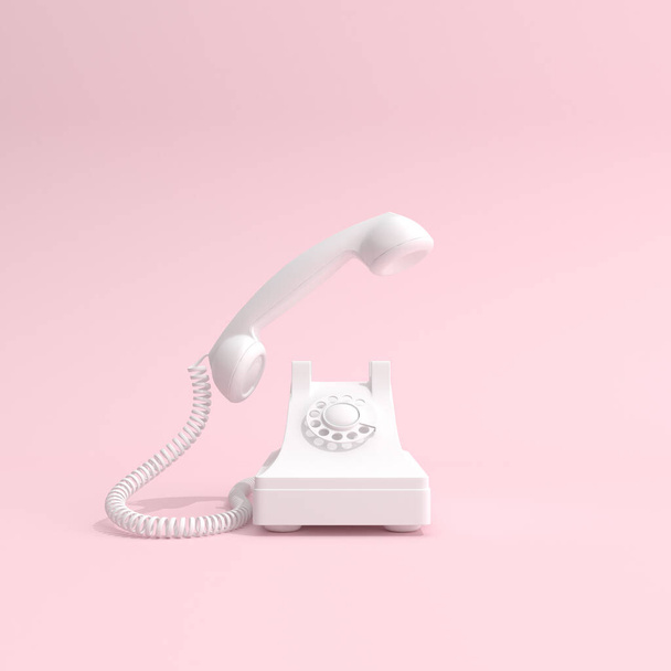 Maquette de téléphone sur fond rose. Minimal. rendu 3D
. - Photo, image