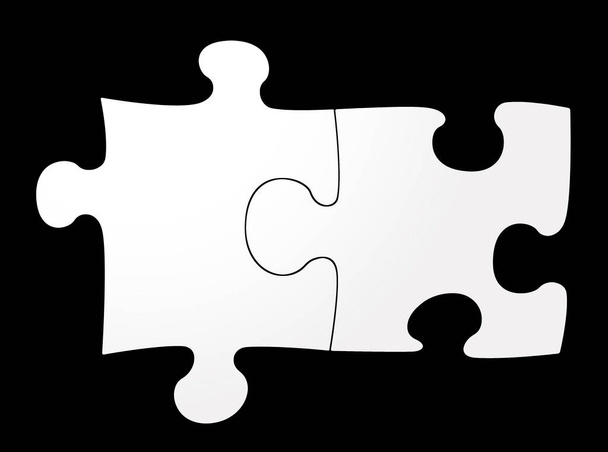 Two pieces of a jigsaw puzzle with copy-space. A perfect fit.  - Photo, Image