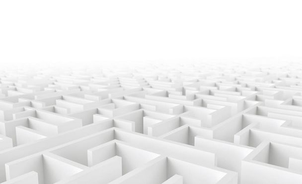 maze in top view, copyspace for your individual text - 3d rendering  - 写真・画像