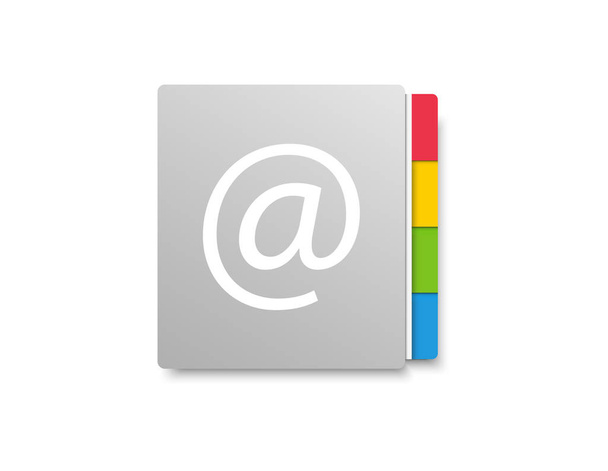 Address book. Email book. Icon for the application on the phone or laptop. - Vector, Image