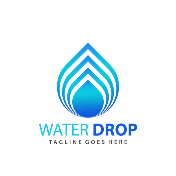 Awesome Water Drop Modern Logo Design Vector Illustration - Vektör, Görsel