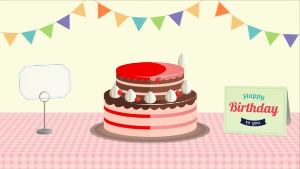 Happy Birthday Background. Animated happy birthday greeting - Footage, Video