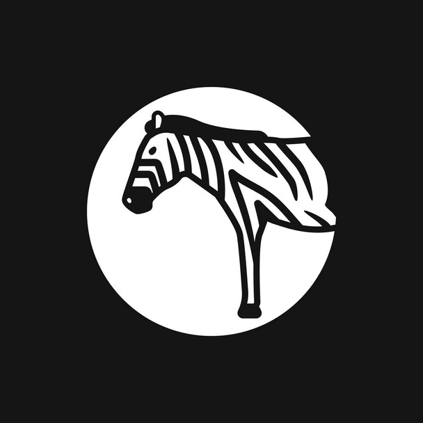 Abstraktes Zebramuster-Symbol isoliert auf weißem Hintergrund - Vektor, Bild