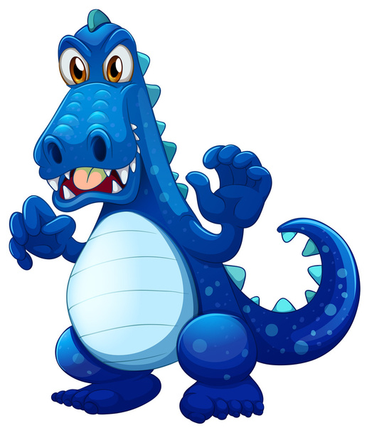 strašidelné modré krokodýl - Vektor, obrázek