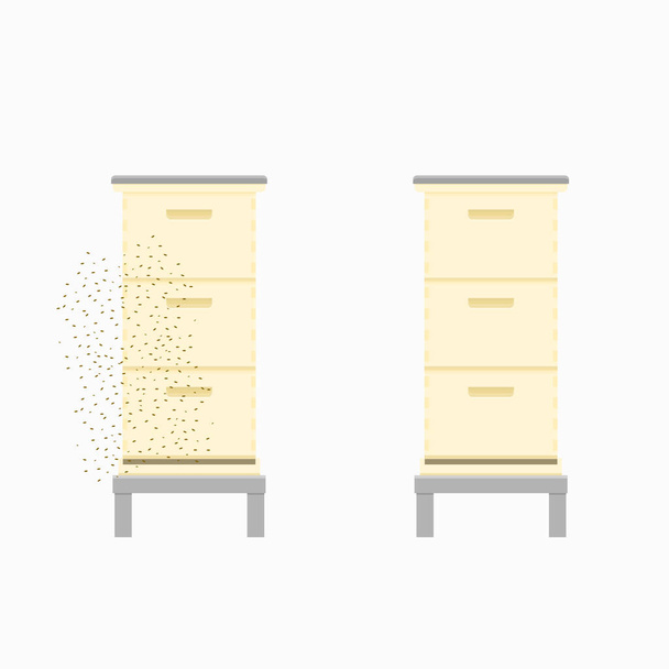 Εικονογράφηση φορέα μελισσοκομίας εικονιδίων. - Διάνυσμα, εικόνα