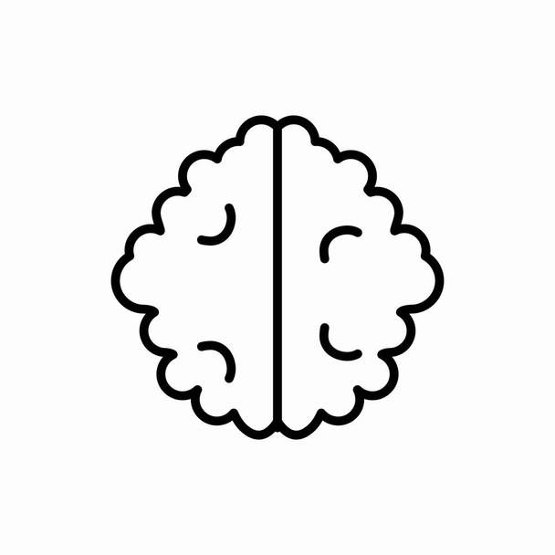 Контур иконки мозга. Векторная иллюстрация мозга. Символ для веб и мобильных телефонов
 - Вектор,изображение