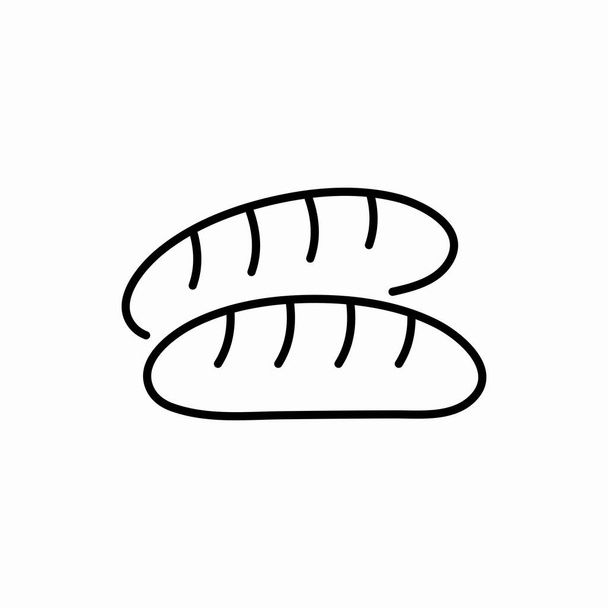 Начерк значка хліба. Хліб Векторні ілюстрації. Символ для веб та мобільних пристроїв
 - Вектор, зображення
