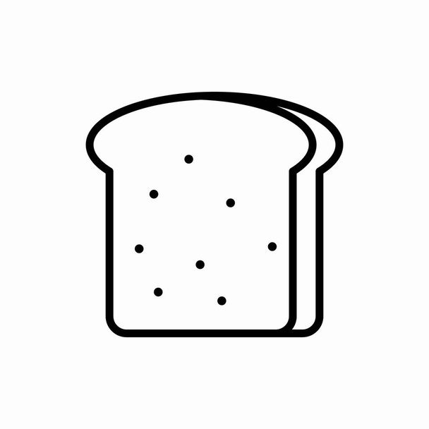 Zarys ikony chleba. Ilustracja wektora chleba. Symbol sieci i telefonu komórkowego - Wektor, obraz