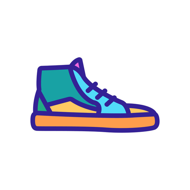 conver vector icono del zapato. señal de zapato de conver. ilustración de símbolo de color aislado - Vector, Imagen