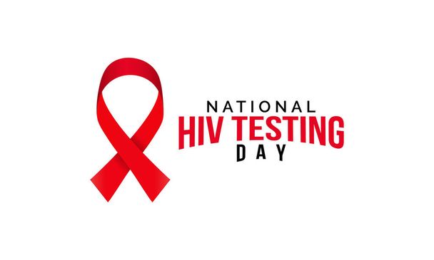 Ilustración vectorial sobre el tema del Día Nacional de Pruebas del VIH, es un día para animar a las personas a hacerse la prueba del VIH, conocer su estado y vincularse a la atención y el tratamiento.
. - Vector, imagen