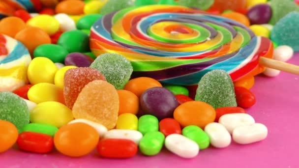  Candy Sweet Jelly Lolly Sugar Dessert  - Footage, Video
