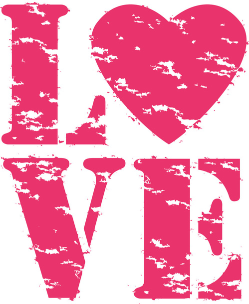 Love grunge rubber stamp, vector illustration - Vecteur, image