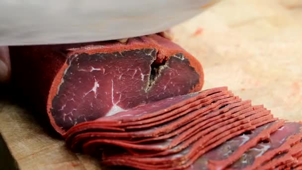 Video of Chef Slicing Pastrami - Footage, Video
