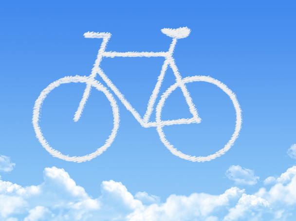 wolk gevormd als fiets, droom concept - Foto, afbeelding