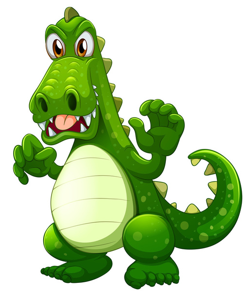 zły krokodyl - Wektor, obraz