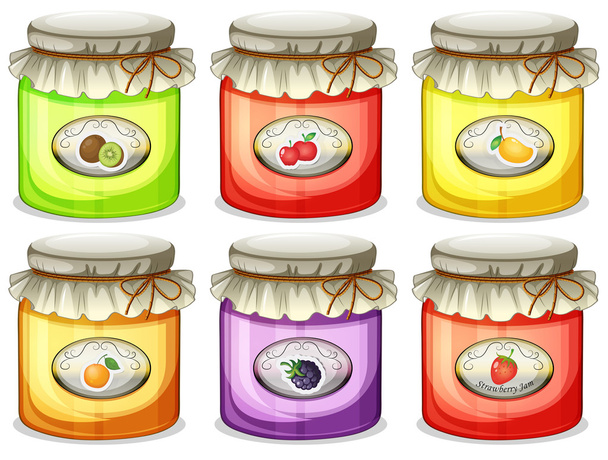 Six different jams - Vector, Image