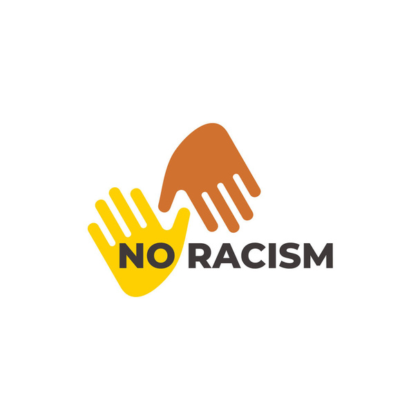 χωρίς ρατσισμό χέρι χρώματα σύμβολο διάνυσμα σύμβολο - Διάνυσμα, εικόνα
