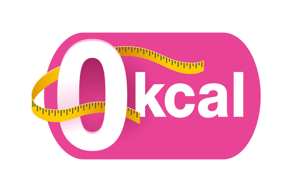 0 kcal icon or stamp for packaging - Vector, Image