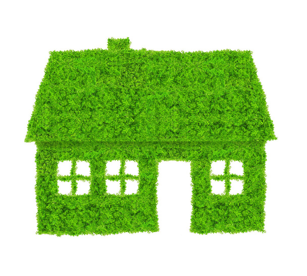 Zöld ház szimbólum - Fotó, kép