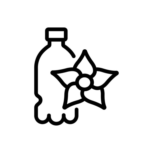 Vanille Getränkeflasche Symbol Vektor Umriss Illustration - Vektor, Bild