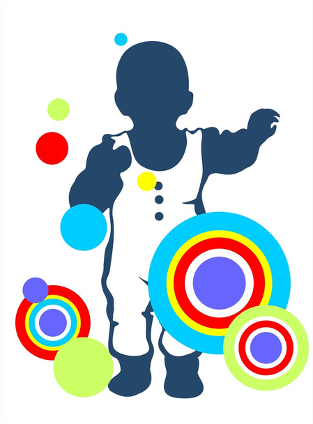 bebé y patrón abstracto
 - Foto, imagen