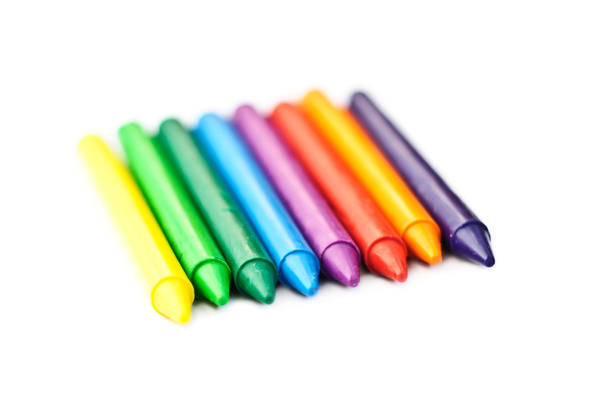 Multi-colored wax crayons - Foto, Imagen