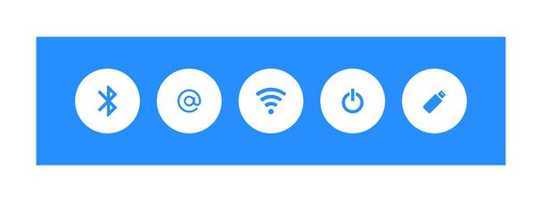 Wi-Fi bluetooth ενεργοποιήστε την πινακίδα - Διάνυσμα, εικόνα