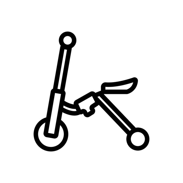 kick scooter ecological transport icon vector outline illustration - Vector, Image