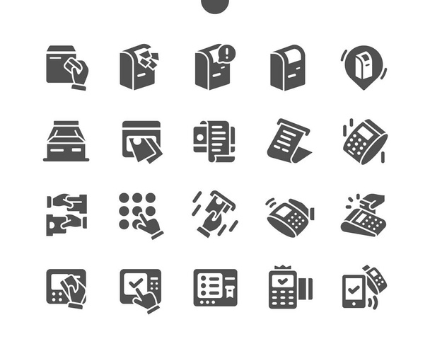 Terminal Pixel Perfect Vector Solid Icons 30 2x Grid for Web Graphics and Apps. Pictograma mínimo simple
 - Vector, Imagen